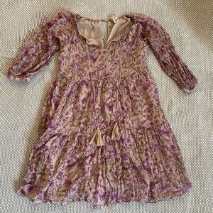 Sundance floral rose pink dress